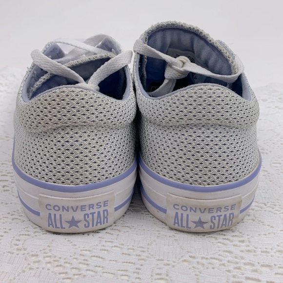 Converse All Star Low Profile Sneakers Size 8 Light gray White Lace up EUC - Picture 4 of 14
